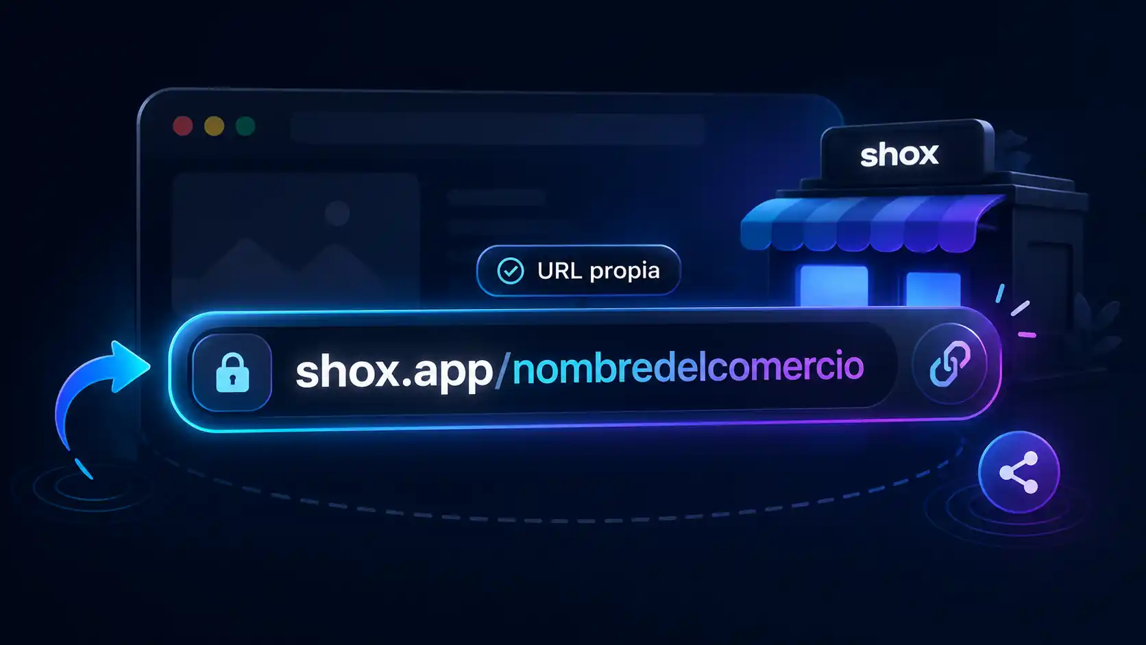 URL propia para compartir el comercio